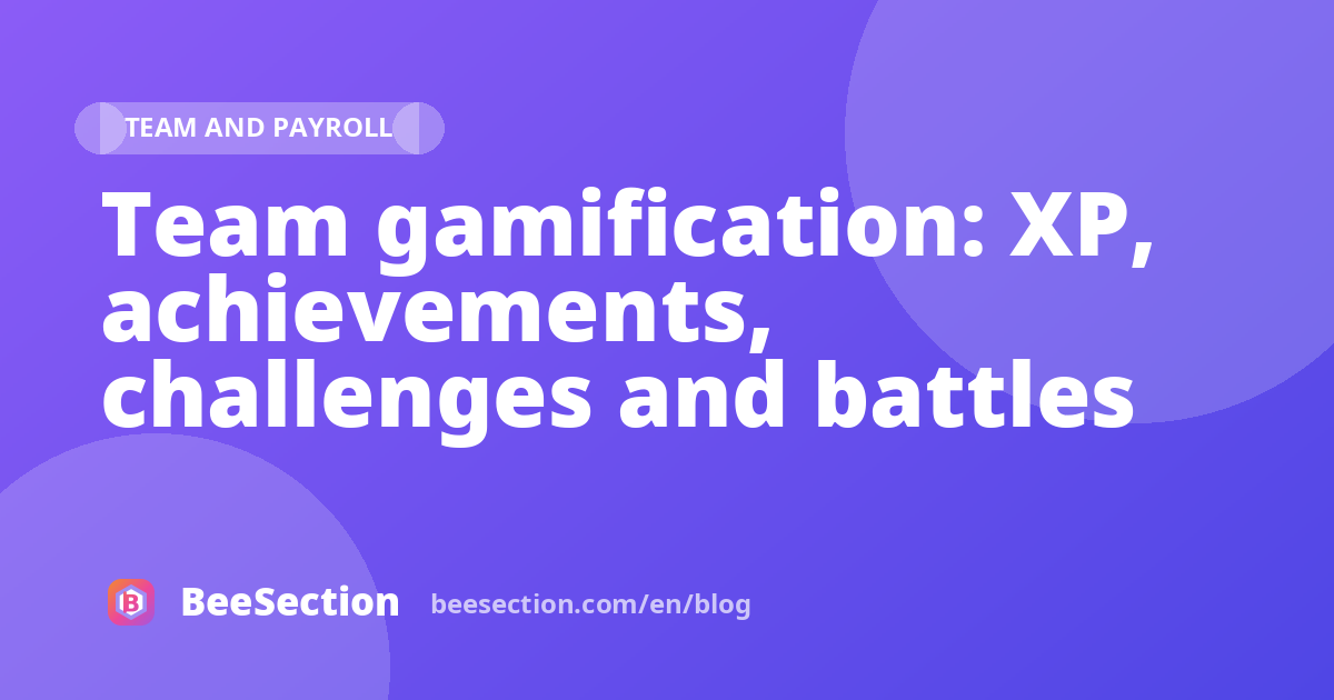Team gamification: XP, achievements, challenges and battles